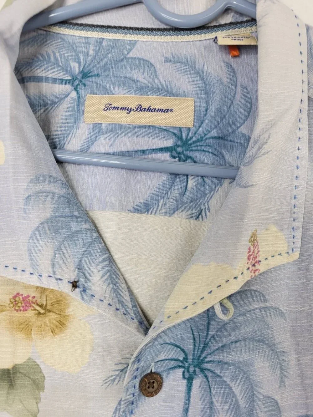 Tommy Bahama Silk Hawaiian flower palm Shirt Tropical Resort SZ 3XB 3X Big Camp